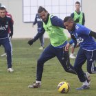 Posiblemente Yuri será el punta único en Huesca ante la baja de Mayordomo por sanción.