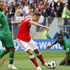 Cheryshev anotó dos de los goles rusos a Arabia Saudí. KOTECHKOV