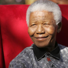 El Premio Nobel de Paz sudafricano Nelson Mandela.