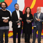 Foto de familia de los premiados, en CaixaForum.