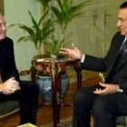 El ministro Moratinos y el presidente egipcio Hosni Mubarak en su reunión en El Cairo