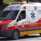 Ambulancia del Samur, en las calles de Madrid.