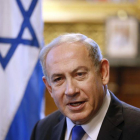 Netanyahu durante su visita a Londres.
