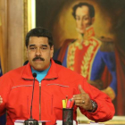 Nicolás Maduro, durante la comparecencia para valorar los resultados de las elecciones legislaltivas.