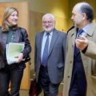 Pilar del Olmo, Juan José Muñoz y Jaime Rabanal participaron en una mesa redonda en Burgos