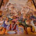 El gran lienzo mural fue pintado en el mismo lugar en el que se encuentra, en la torre noreste del palacio de Toral. MEDINA