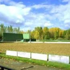 En el campo de fútbol se pueden apreciar las obras de remodelación