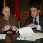 El presidente de la Diputación y el responsable del Morredero en la firma del convenio