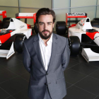 Fernando Alonso,  en el Centro Tecnológico de McLaren en Woking (Reino Unido).