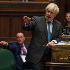 El primer ministro inglés, ayer, durante su intervención en el parlamento británico. TAYLOR