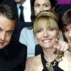 Zapatero, con su mujer Sonsoles Espinosa y la ministra de Cultura
