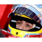 Fernando Alonso dentro de su monoplaza.
