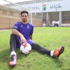 Gianfranco Gazzaniga ocupó el portal del CD Ejido 2012 en la última temporada. DIARIO DE ALMERÍA