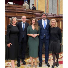 Asunción Mayo, Antonio Silván, Ester Muñoz, Jorge García y Silvia Franco. DL
