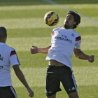 Khedira, en un entrenamiento del Madrid.