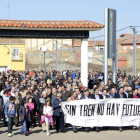Los manifestantes partieron de la estación de ferrocarril de Sahagún. ACACIO