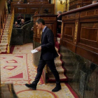 El presidente del Gobierno, Pedro Sánchez, en uno de los últimos plenos del pasado año