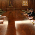 Un momento de la reunión del consejo de administración del Palacio de Congresos.