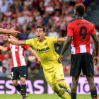 Funés celebra el segundo gol del Villarreal. JAVIER ZORRILLA