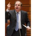 Juan Vicente Herrera, durante su intervención en el Pleno.
