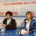 Victorina Alonso e Inmaculada Larrauri durante la rueda de prensa
