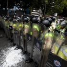 Choques entre manifestantes y policías en Venezuela.