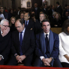 José María Aznar y su esposa asistieron ayer a la misa funeral por Rita Barberá. KAI FÖRSTERLING