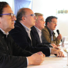 Luis Aznar, Eduardo Fernández, José Manuel Barreiro y Arsenio García, ayer en Astorga. DL