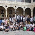 Los niños saharauis, ayer en la Diputación de León. JESÚS F. SALVADORES