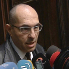 Silva hace declaraciones a los periodistas, ayer, a la salida del TSJ de Madrid.