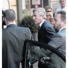 Acebes, a su llegada ayer a la Audiencia.
