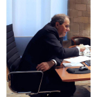 Quim Torra ayer, en su despacho de la Generalitat. RUBÉN MORENO