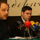 Miguel Ángel Fernández e Iván Alonso, ayer en la presentación de la plataforma política y social