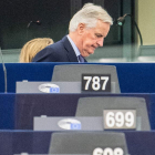 Michel Barnier, negociador jefe europeo del Brexit, ayer en la Eurocámara.