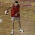 Dani García, en un entrenamiento con Baloncesto León en el Palacio