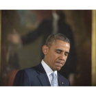 Barack Obama, durante un acto en la Casa Blanca con motivo de la Pascua, este lunes.