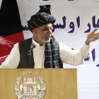 Ghani durante una rueda de prensa ayer en la que agradeció el apoyo estadounidense. MUHAMMAD SADIQ