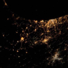 La Franja de Gaza desde la Estación Espacial Internacional.