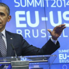 El presidente de Estados Unidos, Barack Obama, en Bélgica, este miércoles.