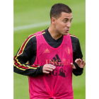 Eden Hazard, durante un entrenamiento con Bélgica. STEPHANIE LECOCQ