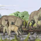 Imagen de la reconstrucción artística de una de las especies más enigmáticas descubiertas por Darwin. JORGE BLANCO