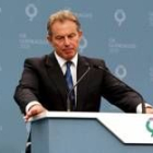 Tony Blair, durante la rueda de prensa que ofreció ayer al término de la reunión del G8 en Escocia