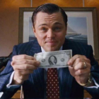 DiCaprio, en un fotograma de 'El lobo de Wall Street'.