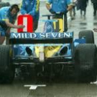 Fernando Alonso, en los entrenamientos de Suzuka, que se vieron alterados por la intensa lluvia