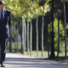 El presidente del Gobierno español, Mariano Rajoy, momentos antes de ofrecer ayer una rueda de prensa.
