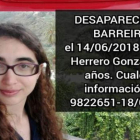 Cartel difundido por la familia