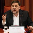 Oriol Junqueras acudió en enero a una reunión en el Parlament.