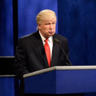Alec Baldwin, caracterizado como Donald Trump en 2017.