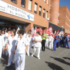 Una de las últimas manifestaciones del personal del hospital por los recortes en sanidad.