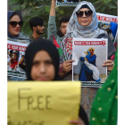 Protesta en Karachi, Pakistán, en solidaridad con el pueblo palestino. EFE / EPA / SHAHZAIB AKBER